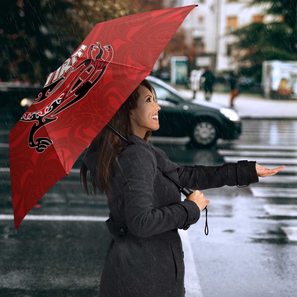 Aotearoa Toitu Te Tiriti Umbrella Taniwha Tribal Motifs
