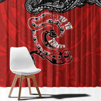 Aotearoa Toitu Te Tiriti Window Curtain Taniwha Tribal Motifs