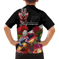 Aotearoa Toitu Te Tiriti Family Matching Summer Maxi Dress and Hawaiian Shirt Waitangi-Honour The Treaty NZ Tuatara and Plants LT03 - Polynesian Pride