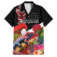 Aotearoa Toitu Te Tiriti Family Matching Summer Maxi Dress and Hawaiian Shirt Waitangi-Honour The Treaty NZ Tuatara and Plants LT03 Dad's Shirt - Short Sleeve Multicolor - Polynesian Pride