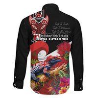 Aotearoa Toitu Te Tiriti Family Matching Summer Maxi Dress and Hawaiian Shirt Waitangi-Honour The Treaty NZ Tuatara and Plants LT03 - Polynesian Pride