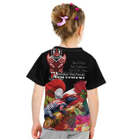 Aotearoa Toitu Te Tiriti Kid T Shirt Waitangi-Honour The Treaty NZ Tuatara and Plants