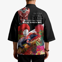 Aotearoa Toitu Te Tiriti Kimono Waitangi-Honour The Treaty NZ Tuatara and Plants