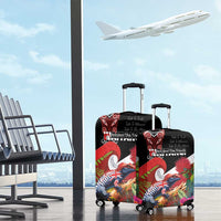Aotearoa Toitu Te Tiriti Luggage Cover Waitangi-Honour The Treaty NZ Tuatara and Plants