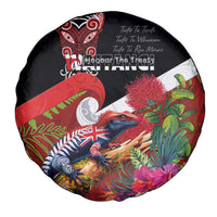 Aotearoa Toitu Te Tiriti Spare Tire Cover Waitangi-Honour The Treaty NZ Tuatara and Plants