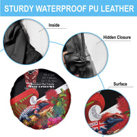 Aotearoa Toitu Te Tiriti Spare Tire Cover Waitangi-Honour The Treaty NZ Tuatara and Plants