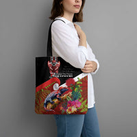 Aotearoa Toitu Te Tiriti Tote Bag Waitangi-Honour The Treaty NZ Tuatara and Plants