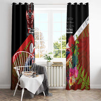Aotearoa Toitu Te Tiriti Window Curtain Waitangi-Honour The Treaty NZ Tuatara and Plants