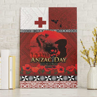 Tonga ANZAC Day Canvas Wall Art Gallipoli Lest We Forget Ngatu Art Tribal