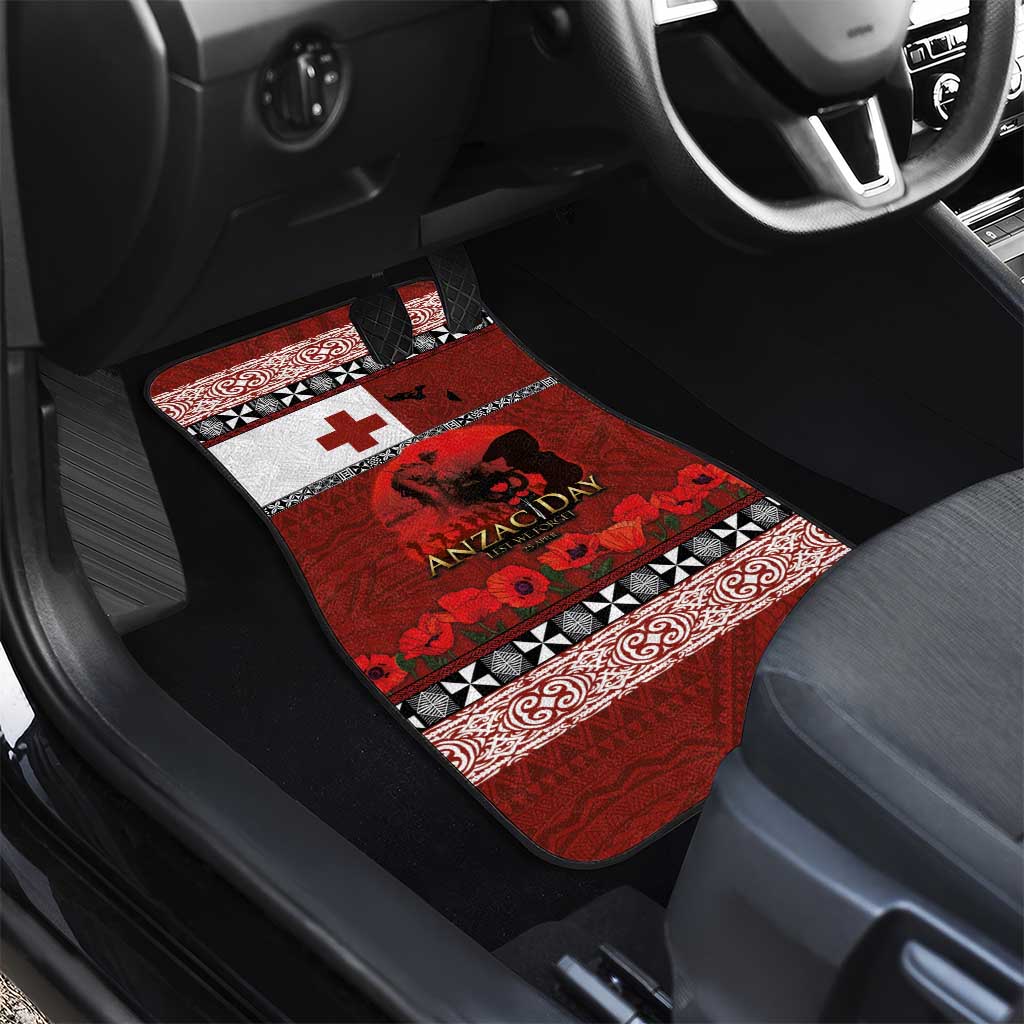 Tonga ANZAC Day Car Mats Gallipoli Lest We Forget Ngatu Art Tribal
