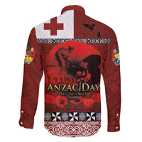 Tonga ANZAC Day Family Matching Puletasi and Hawaiian Shirt Gallipoli Lest We Forget Ngatu Art Tribal