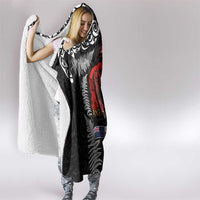 Tonga and New Zealand ANZAC Day Hooded Blanket Gallipoli Lest We Forget Ngatu Art Tribal and Maori Tattoo with Fern LT03 - Polynesian Pride