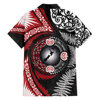 Tonga and New Zealand Together Family Matching Long Sleeve Bodycon Dress and Hawaiian Shirt Ngatu Art Tribal Maori Tattoo and Silver Fern LT03 - Polynesian Pride