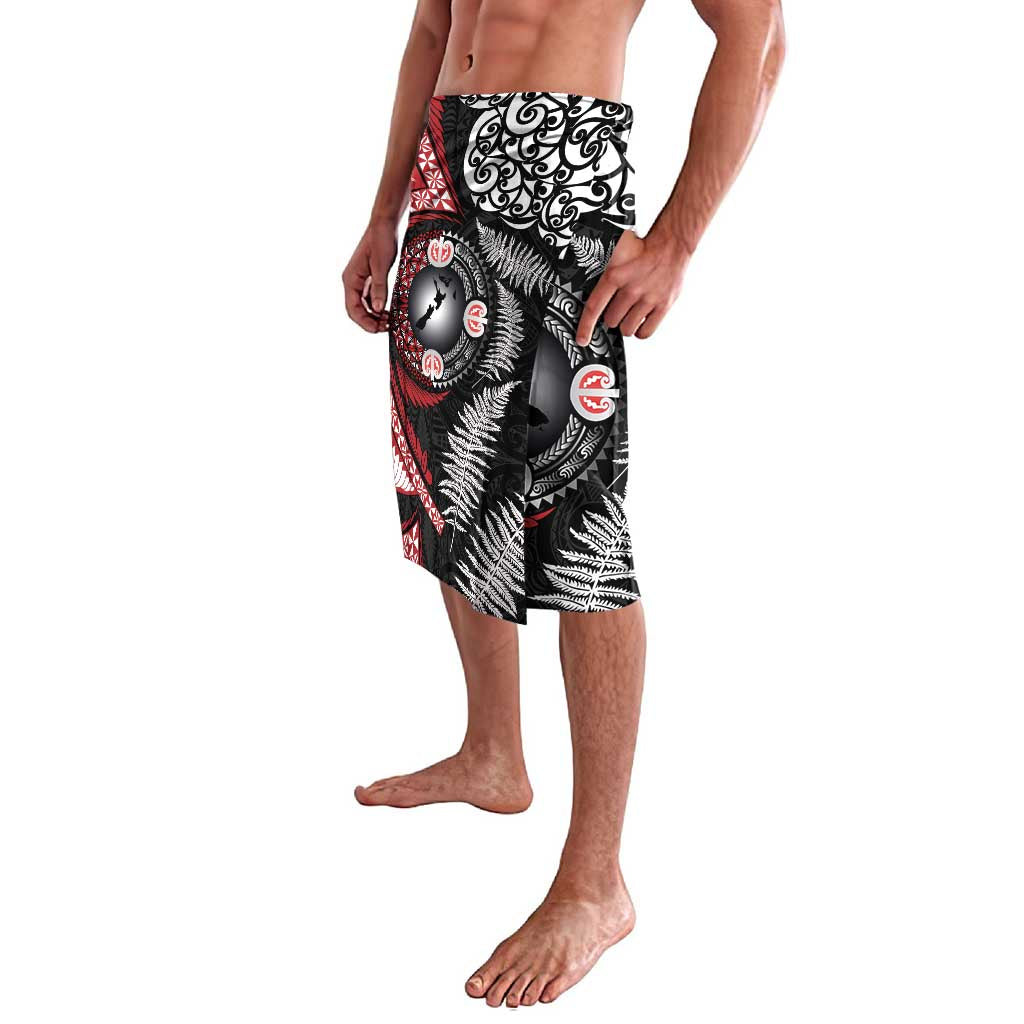 Tonga and New Zealand Together Lavalava Ngatu Art Tribal Maori Tattoo and Silver Fern