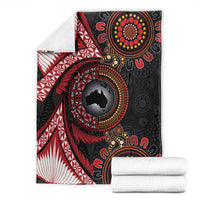 Tonga and Australia Together Blanket Ngatu Art Tribal Aboriginal Tattoo Pattern