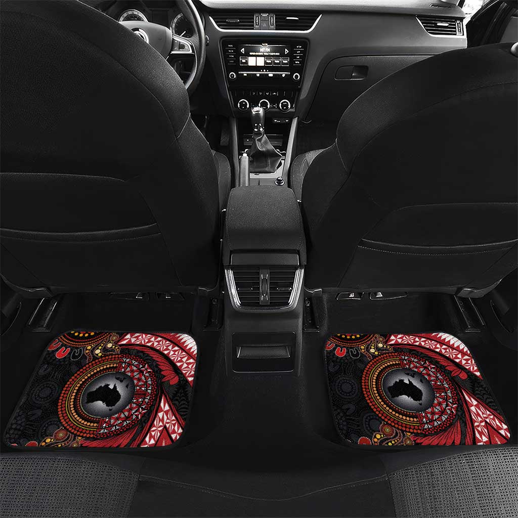 Tonga and Australia Together Car Mats Ngatu Art Tribal Aboriginal Tattoo Pattern