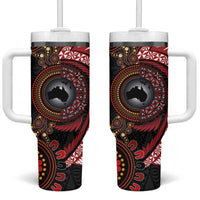 Tonga and Australia Together Tumbler With Handle Ngatu Art Tribal-Aboriginal Tattoo Pattern