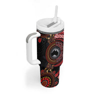 Tonga and Australia Together Tumbler With Handle Ngatu Art Tribal-Aboriginal Tattoo Pattern