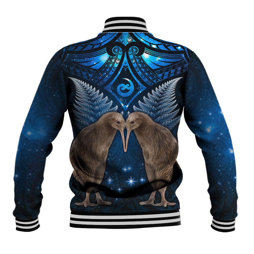 New Zealand Maori Matariki Baseball Jacket Hongi Kiwi Bird and Silver Fern LT03