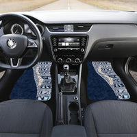 Hawaii Plumeria Tribal Vintage Car Mats Special Blue