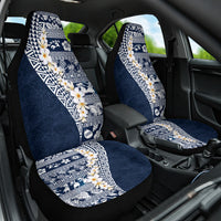 Hawaii Plumeria Tribal Vintage Car Seat Cover Special Blue