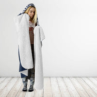 Hawaii Plumeria Tribal Vintage Hooded Blanket Special Blue LT03 - Polynesian Pride
