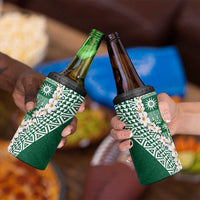 Hawaii Plumeria Tribal Vintage 4 in 1 Can Cooler Tumbler Special Green