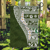 Hawaii Plumeria Tribal Vintage Garden Flag Special Green LT03 Garden Flag Green - Polynesian Pride