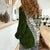 Hawaii Plumeria Tribal Vintage Women Casual Shirt Special Green