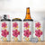 Hawaiian Plumeria and Hibiscus 4 in 1 Can Cooler Tumbler White Mode