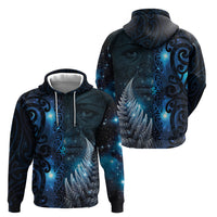 New Zealand Matariki Hoodie The Tribal Maori Face and Silver Fern