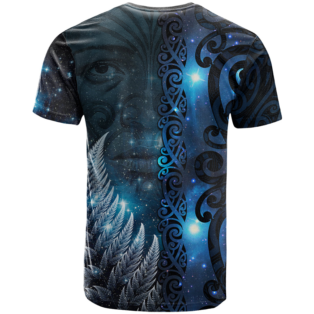 New Zealand Matariki T Shirt The Tribal Maori Face and Silver Fern