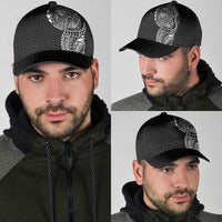 Hawaiian Traditional Tattoos Classic Cap Kakau Tribal Tropical Plants Motif Black Color