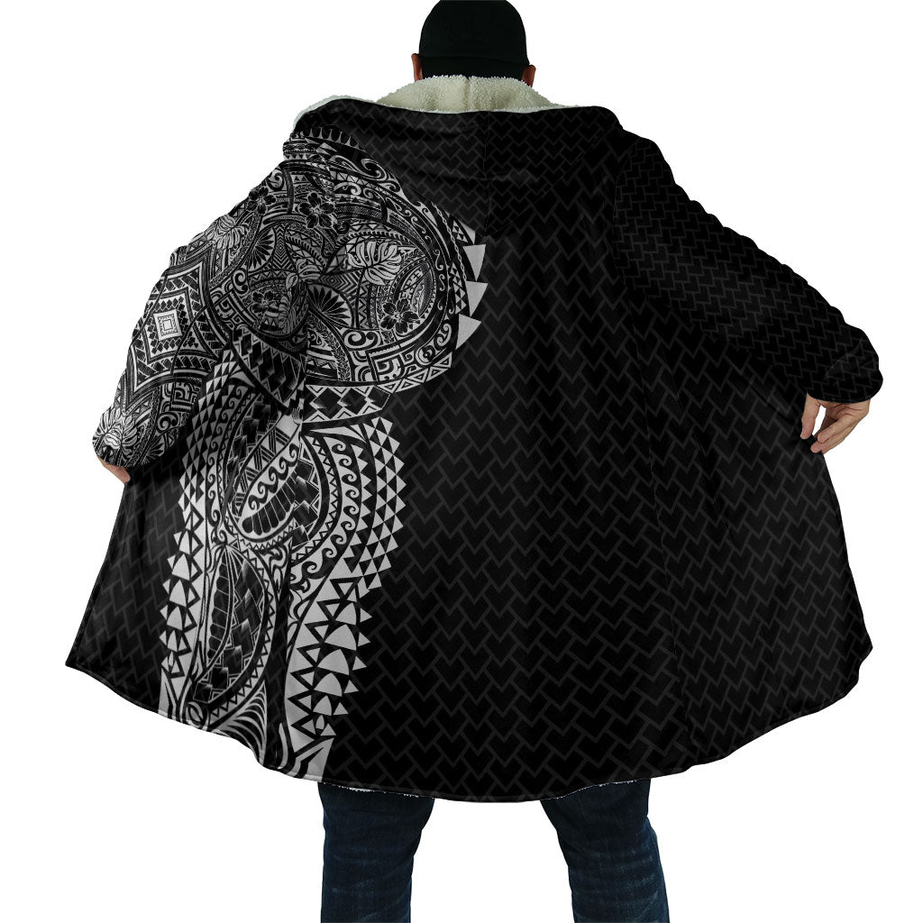 Hawaiian Traditional Tattoos Cloak Kakau Tribal Tropical Plant Motif Black Color