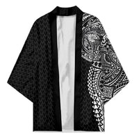 Hawaiian Traditional Tattoos Kimono Kakau Tribal Tropical Plant Motif Black Color