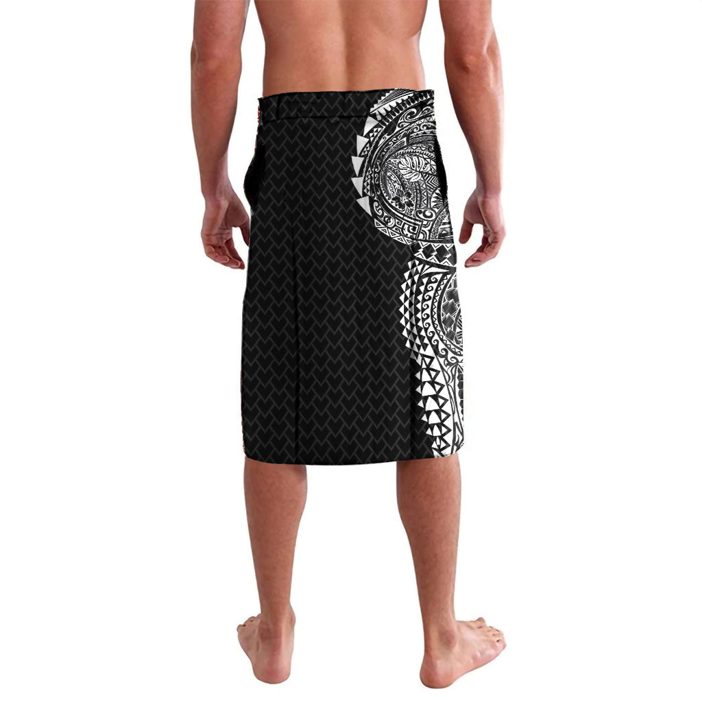 Hawaiian Traditional Tattoos Lavalava Kakau Tribal Tropical Plant Motif Black Color
