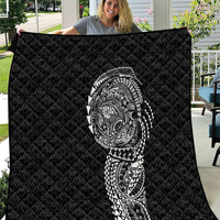 Hawaiian Traditional Tattoos Quilt Kakau Tribal Tropical Plant Motif Black Color