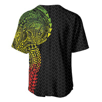 Hawaiian Traditional Tattoos Baseball Jersey Kakau Tribal Tropical Plant Motif Kanaka Maoli Flag Color Inspired