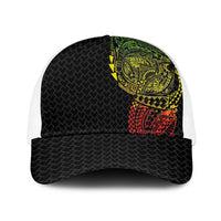 Hawaiian Traditional Tattoos Baseball Net Cap Kakau Tribal Tropical Plants Motif Kanaka Maoli Flag Color Inspired