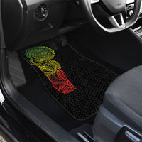 Hawaiian Traditional Tattoos Car Mats Kakau Tribal Tropical Plant Motif Kanaka Maoli Flag Color Inspired LT03 - Polynesian Pride