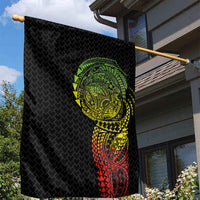 Hawaiian Traditional Tattoos Garden Flag Kakau Tribal Tropical Plant Motif Kanaka Maoli Flag Color Inspired