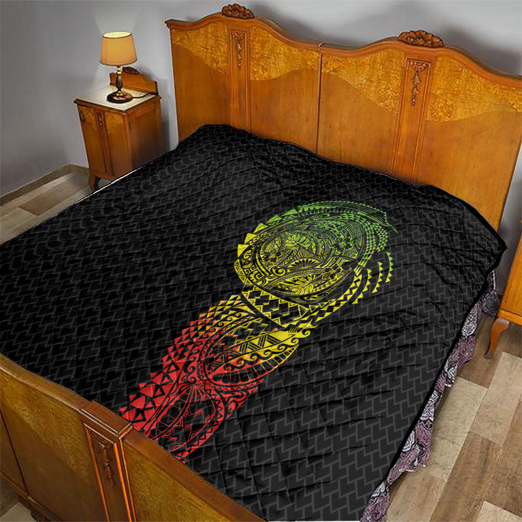 Hawaiian Traditional Tattoos Quilt Kakau Tribal Tropical Plant Motif Kanaka Maoli Flag Color Inspired