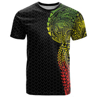 Hawaiian Traditional Tattoos T Shirt Kakau Tribal Tropical Plant Motif Kanaka Maoli Flag Color Inspired