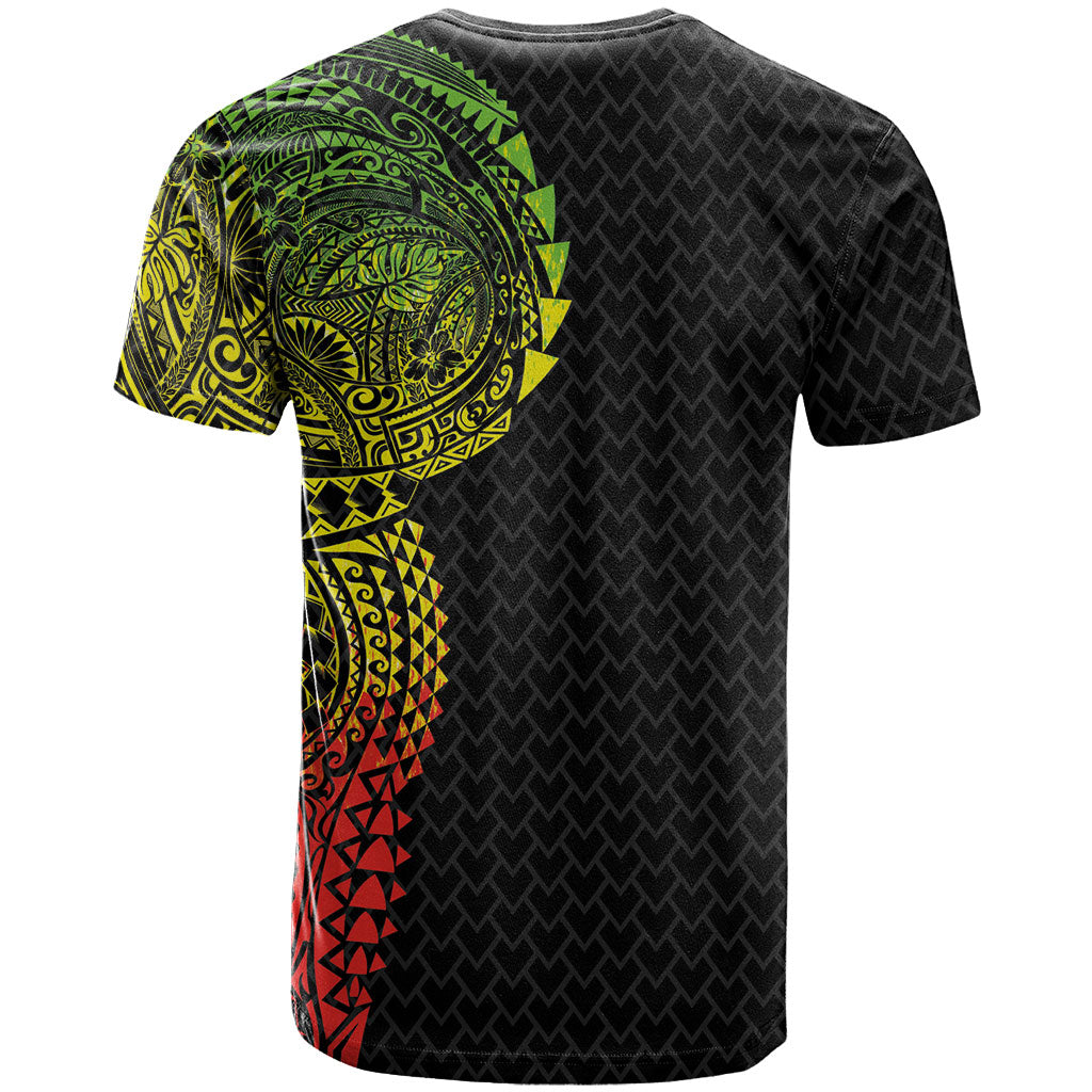 Hawaiian Traditional Tattoos T Shirt Kakau Tribal Tropical Plant Motif Kanaka Maoli Flag Color Inspired