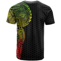 Hawaiian Traditional Tattoos T Shirt Kakau Tribal Tropical Plant Motif Kanaka Maoli Flag Color Inspired