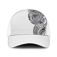 Hawaiian Traditional Tattoos Baseball Net Cap Kakau Tribal Tropical Plants Motif White Color LT03 One Size White White - Polynesian Pride