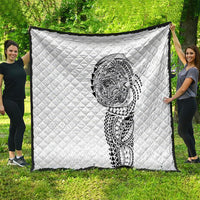 Hawaiian Traditional Tattoos Quilt Kakau Tribal Tropical Plant Motif White Color
