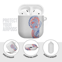Hawaiian Traditional Tattoos AirPods Case Kakau Tribal Tropical Plant Motif Hawaii Flag Color Inspired