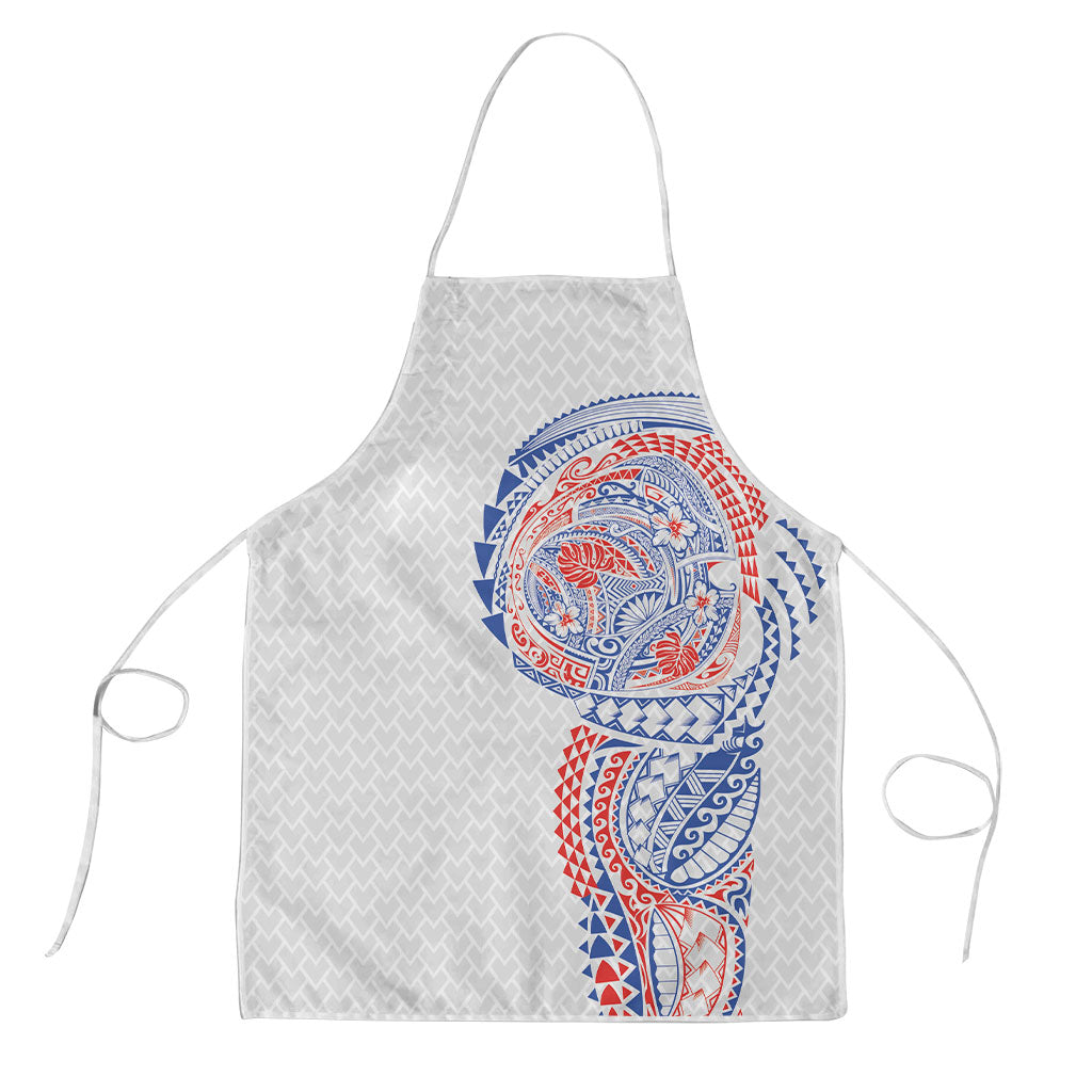 Hawaiian Traditional Tattoos Apron Kakau Tribal Tropical Plant Motif Hawaii Flag Color Inspired