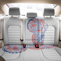 Hawaiian Traditional Tattoos Back Car Seat Cover Kakau Tribal Tropical Plant Motif Hawaii Flag Color Inspired